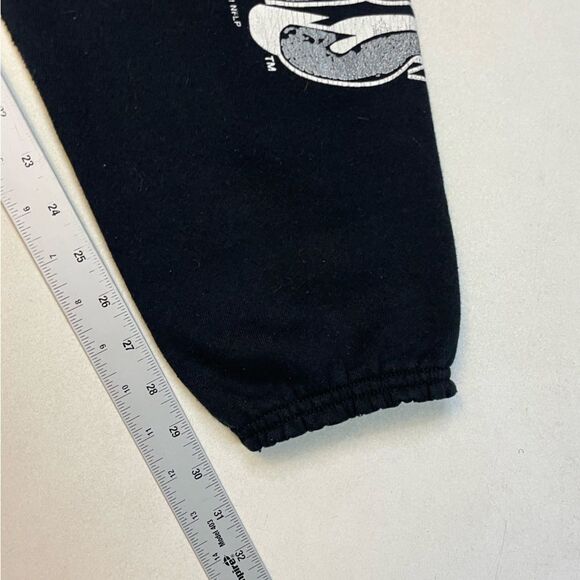 VINTAGE LOGO 7 Oakland Raiders 1991 Sweatpants Men Medium Black 90s - Picture 10 of 10